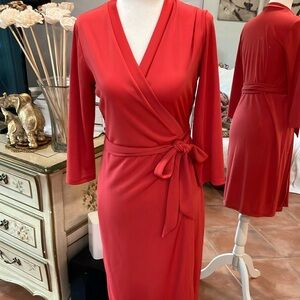 Coral Wrap Dress